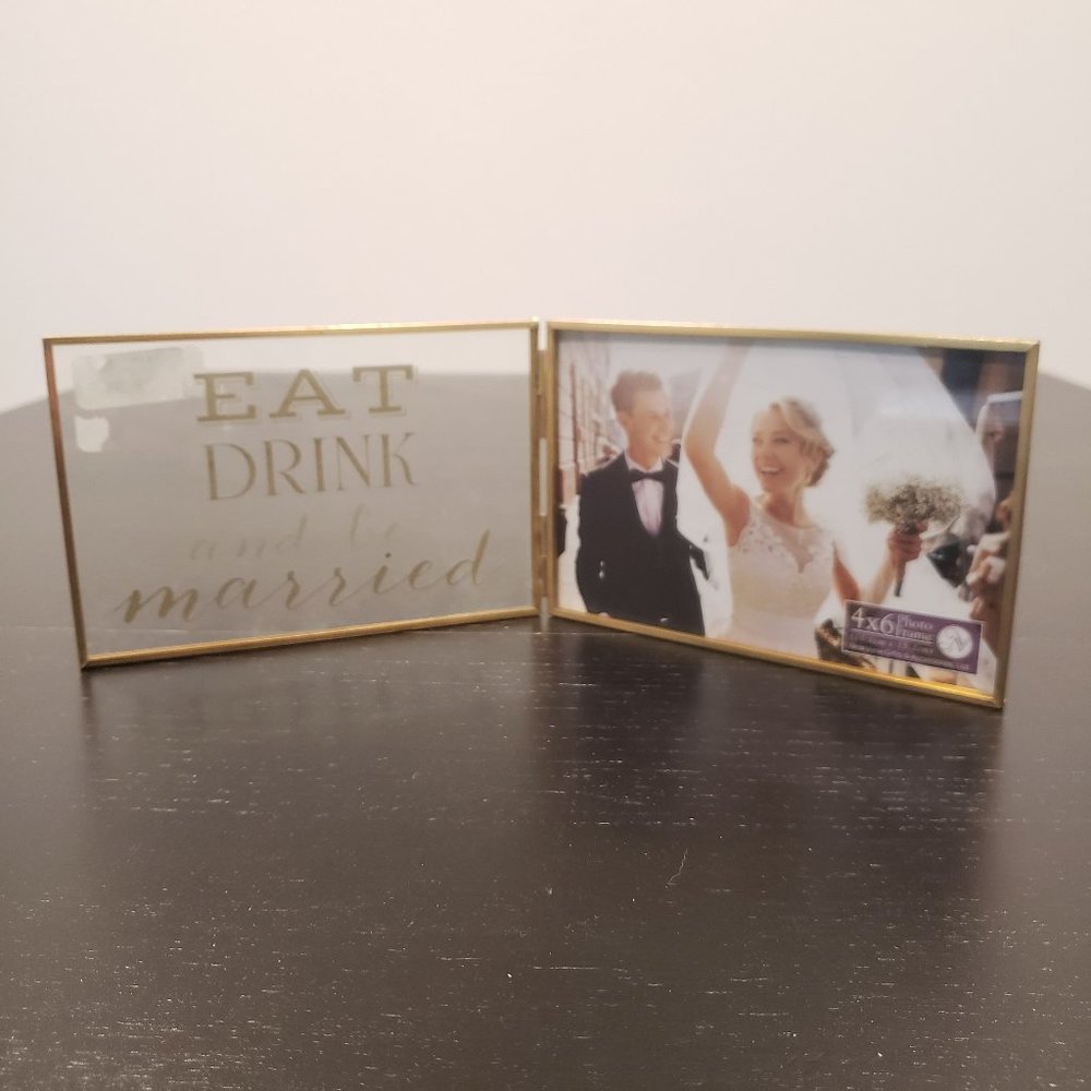 Eat Drink and Be Married 4x6 photo frame